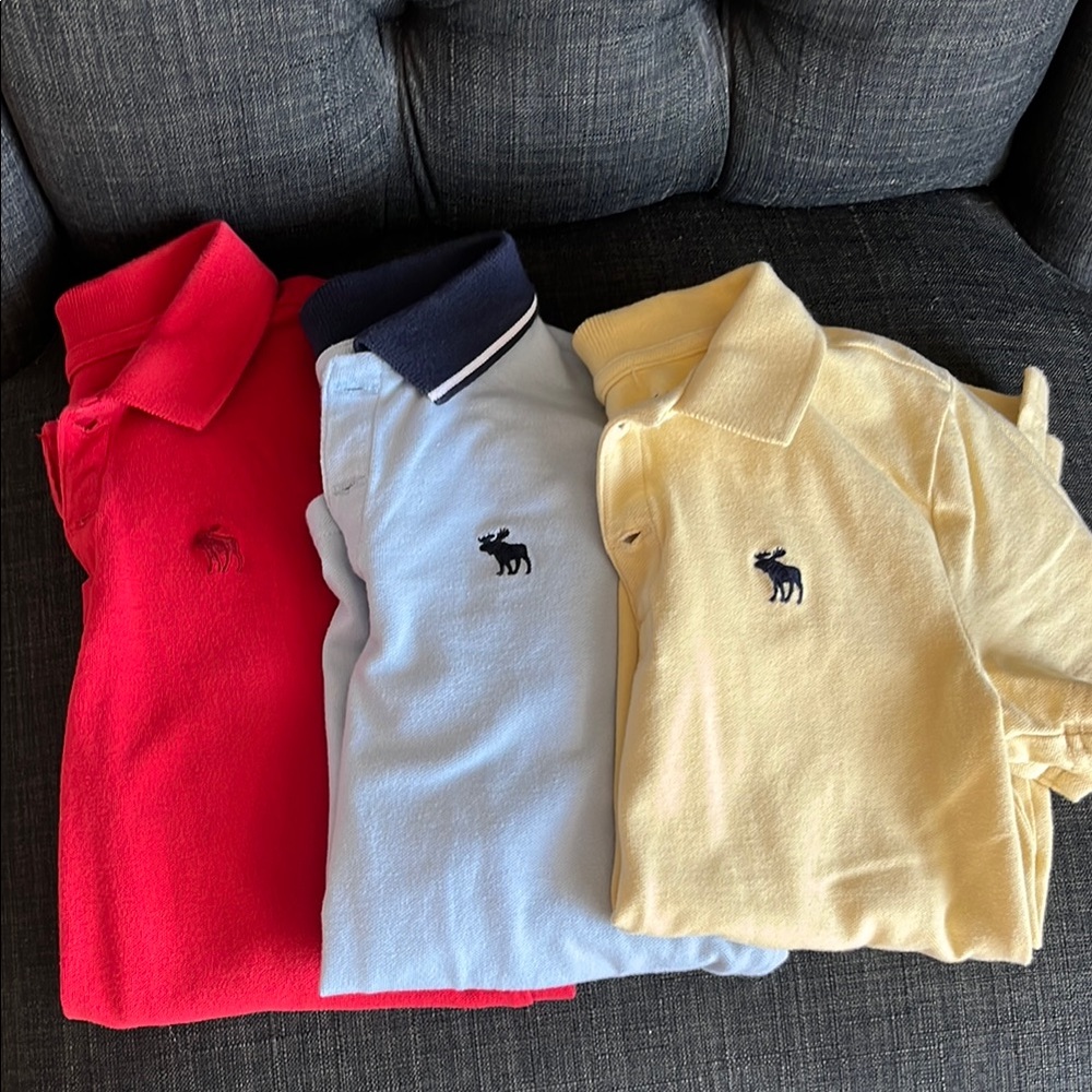 Abercrombie Kids Polo Shirt Set - Red, Blue, Yellow 5/6